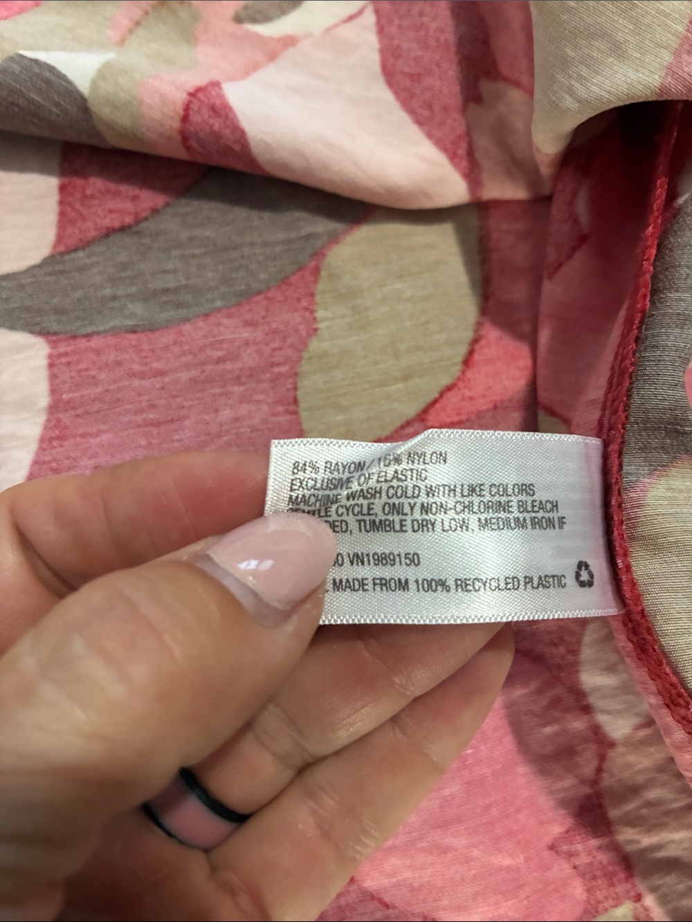 Target A New Day Dress Womens XXL Red Taupe Floral Print Sleeveless Midi Dress - Picture 9 of 12
